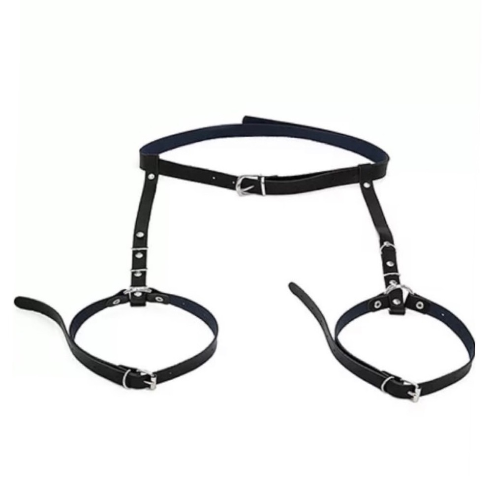 New Vegan Leather Leg Garter Harness Lingerie Belt - Picture 11 of 16